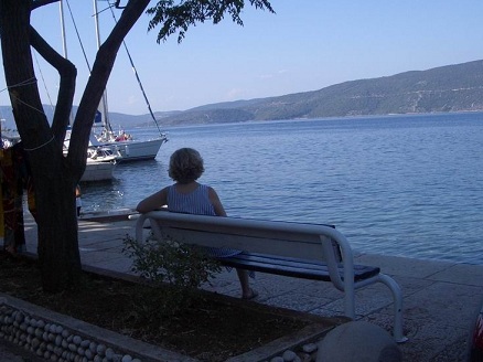 View looking out onto the Bay of Valun