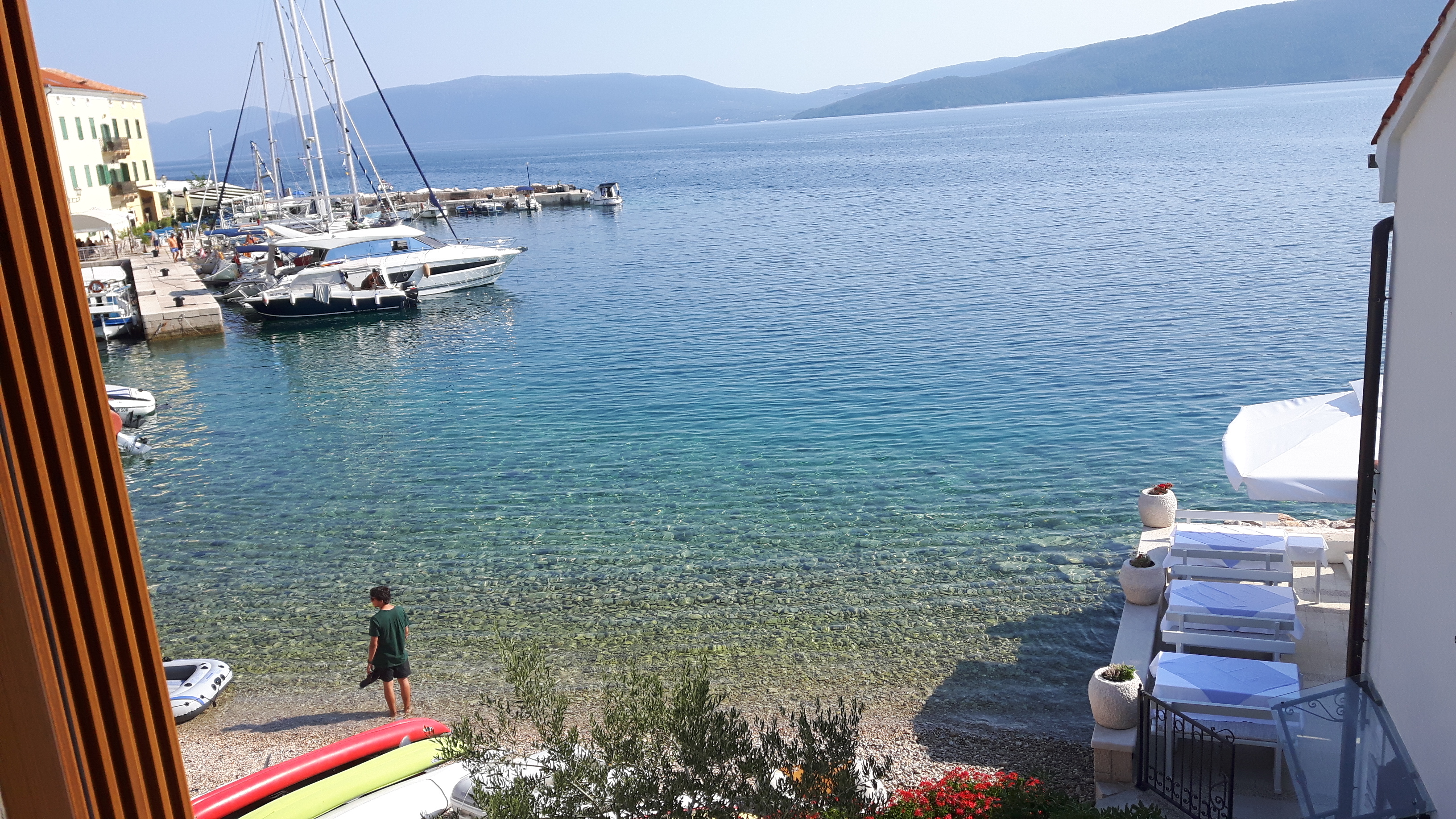 View of Valun Bay from apartment window